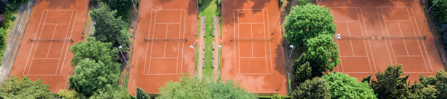 Bovenaanzicht tennispark vereniging