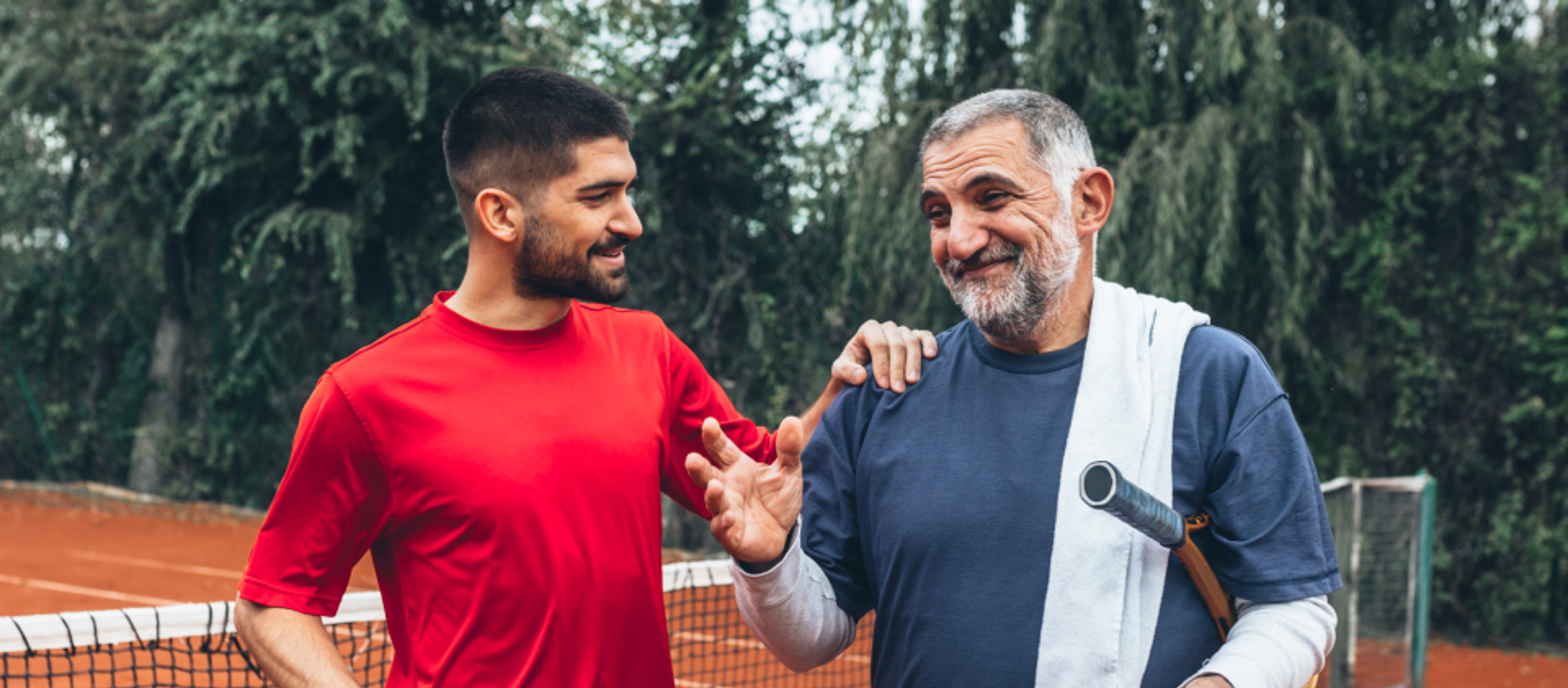 Vader en zoon op de baan